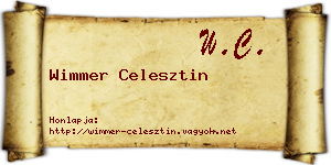 Wimmer Celesztin névjegykártya